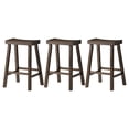 thumbnail image 1 of Maven Lane Vincent Wooden Rustic Aesthetic Kitchen Counter Stool, Set of 3, 1 of 6