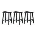 thumbnail image 1 of Maven Lane Vincent Wooden Rustic Aesthetic Kitchen Counter Stool, Set of 3, 1 of 6