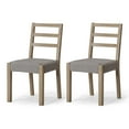 thumbnail image 1 of Maven Lane Willow Rustic Dining Chair, Grey with Slate Linen Fabric, Set of 2, 1 of 2