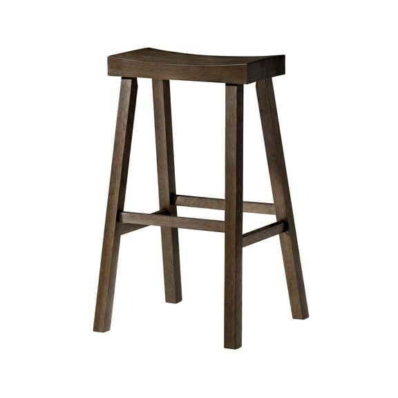 Open Box Maven Lane Wooden Rustic Aesthetic Bar Stool, Antiqued Brown Finish