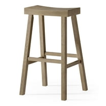 Open Box Maven Lane Wooden Rustic Aesthetic Kitchen Bar Stool, Antiqued Grey