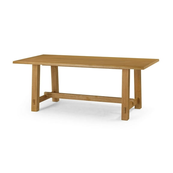 Maven Lane Yves Contemporary Rectangle Wooden Dining Center Table for Modern Kitchen or Small Dinette in Rustic Weathered Natural Finish