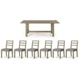 thumbnail image 1 of Maven Lane Yves Rectangular Dining Table w/ 6 Willow Rustic Dining Chairs, Grey, 1 of 12