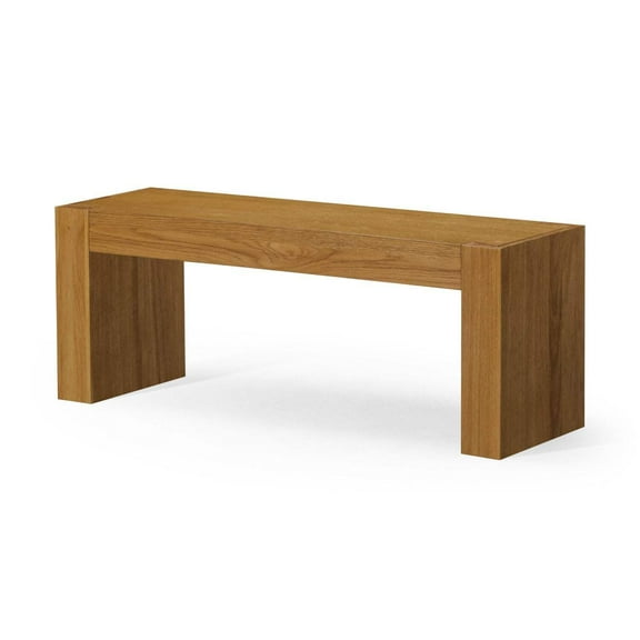 Maven Lane Zeno Contemporary Wooden Bench in Weathered Natural Finish