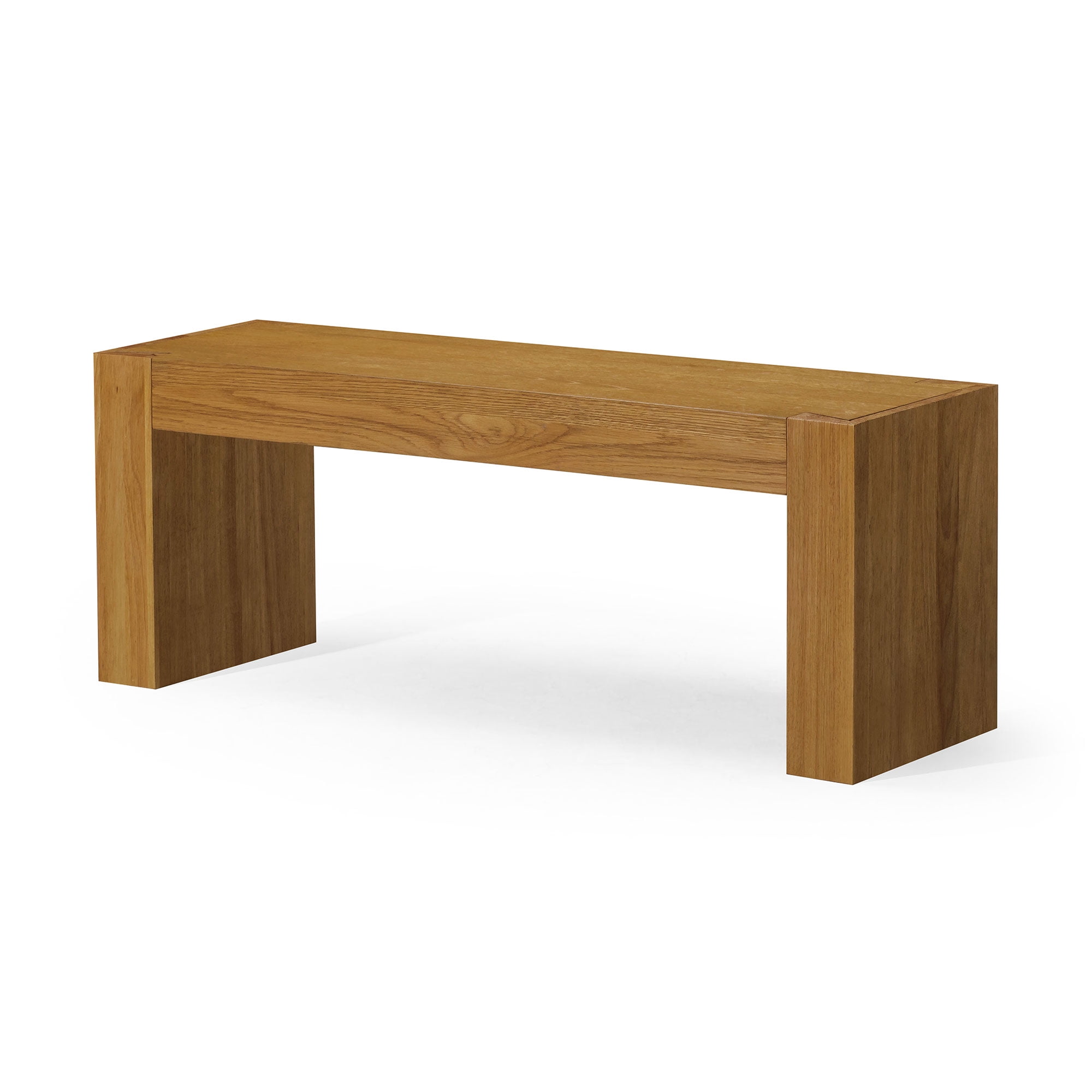 Zeno Weathered Natural Solid Wood Backless Bench