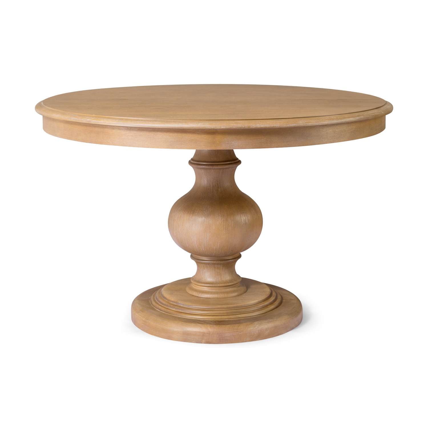 Maven Lane Zola Traditional Large Round Circle Wooden Pedestal Dining ...