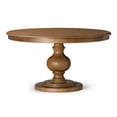 thumbnail image 1 of Maven Lane Zola Traditional Round Wooden Dining Table in Antiqued Natural Finish, 1 of 7