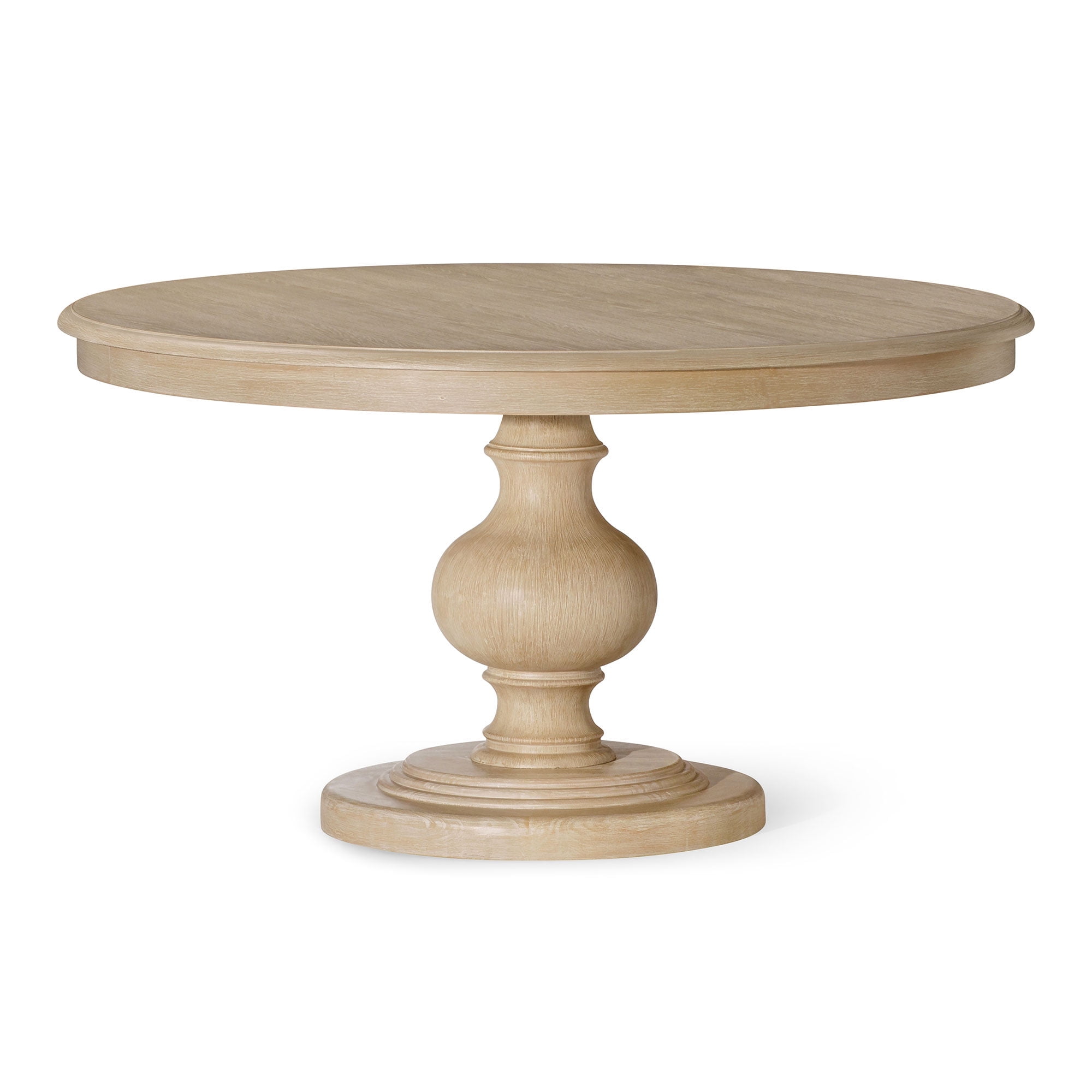 Maven Lane Zola Traditional Round Wooden Dining Table in Antiqued White Finish - Walmart.com