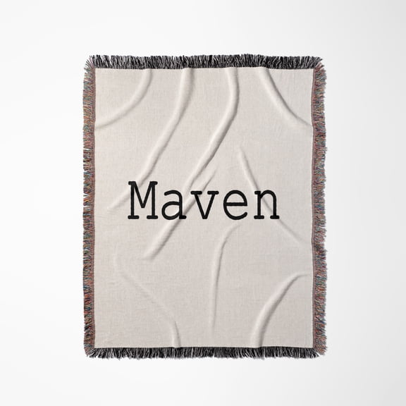Maven - Yiddish Word For A Smart Clever Person Genius Or Expert, Woven Blanket