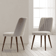 thumbnail image 1 of Mavenna Dining Chair Set of 2 Upholstered Performance Fabric Dining Chair Accent Side Chair Dining Room Living Room Bedroom Restaurant Coffee Shop Tool-Free Easy Assembly, 1 of 9