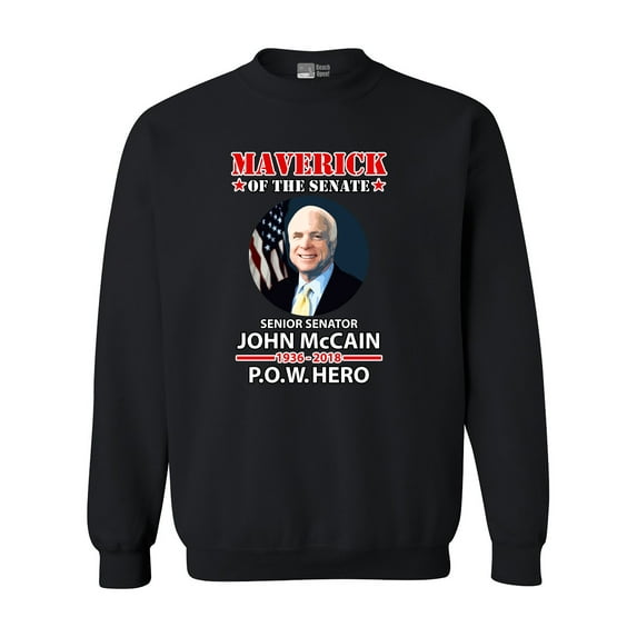 Maverick Of The Senate John McCain POW Hero DT Crewneck Sweatshirt