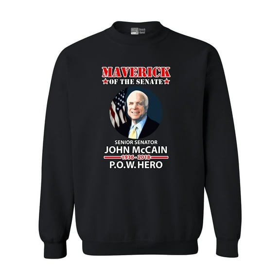 Maverick Of The Senate John McCain POW Hero DT Crewneck Sweatshirt