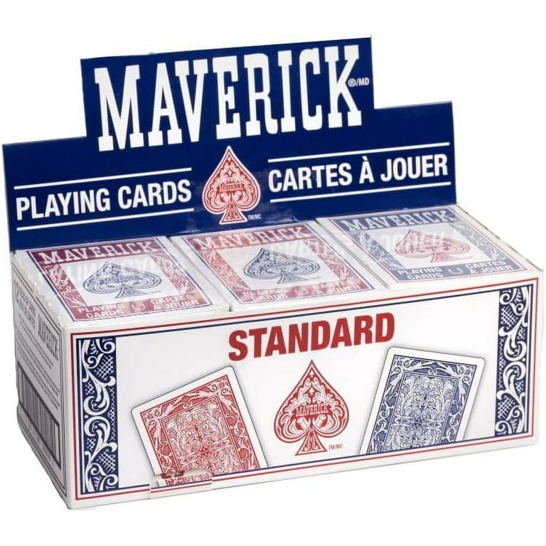 MAVERICK Playing Cards, Standard Index, Plastic Coated, Poker Size