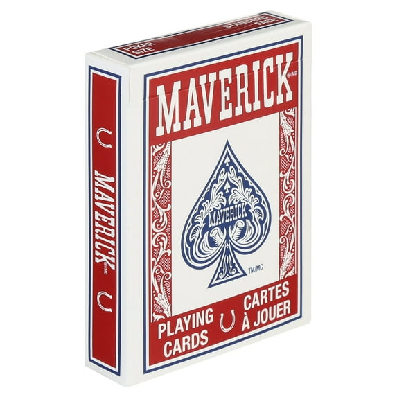 Maverick Poker Size Playing Cards,1 Count ( Colors May Vary )
