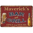thumbnail image 1 of Maverick's Red Bar and Grill Rustic Sign Decor 8x12 208120045957, 1 of 1