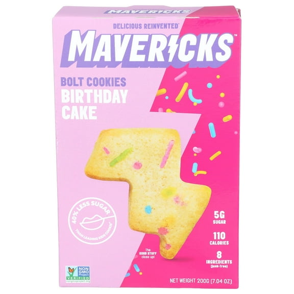 Mavericks, Birthday Cake Bolt Cookies, 7oz