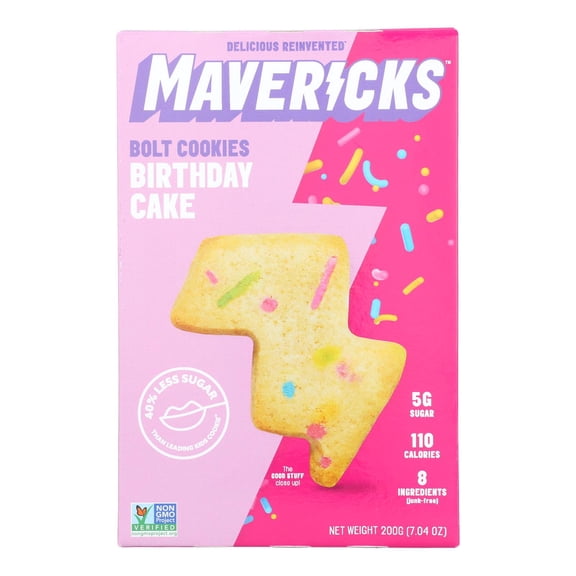 Mavericks - Birthday Cake Cookies - 7.04 Oz, Case of 8