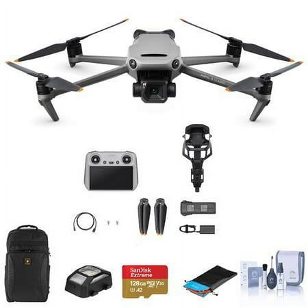 Mavic 3 Classic Drone with RC Controller Bundle with 128GB microSD Card, Backpack, Anti-Collision Light, Landing Pad, Cleaning Kit