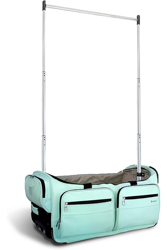 ™ 2023 LIMITED EDITION: Dance Bag With Garment Rack, Dance Duffel-Wheeled 28 Inch Collapsible Bag, Travel Costume Rack Rolling Upright Luggage, Mavii Mint…