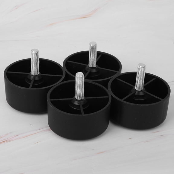 Mavis Laven 4Pcs Round Sofa Legs Black M8 Screw Height Feet Pad Cabinet Furniture Accessories 35mm,Furniture Accessories,Sofa Legs