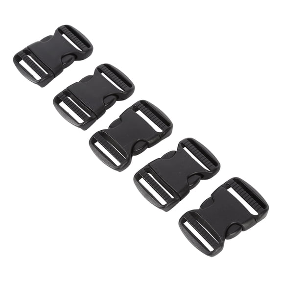 Mavis Laven 5Pcs Quick Release Buckle Plastic Dual Adjustable Strap Buckles Replacement DIY Craft for Backpack Black,Backpack Buckle,Backpack Accessory