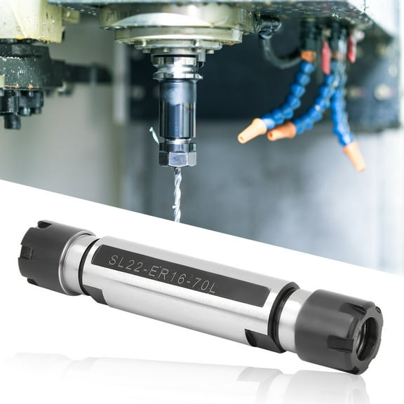 Mavis Laven Collet Chuck Tool, Collet Chuck Extension Rod Double Head Straight Shank CNC Lathe Tool Holder SLD22-ER16-70,Convenient To Install