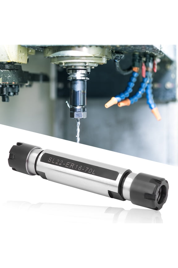 Mavis Laven Collet Chuck Tool, Collet Chuck Extension Rod Double Head Straight Shank CNC Lathe Tool Holder SLD22-ER16-70,Convenient To Install