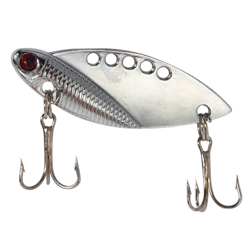 Mavis Laven Fishing Lures, Metal Hard Blade Baits With Treble Hooks For
