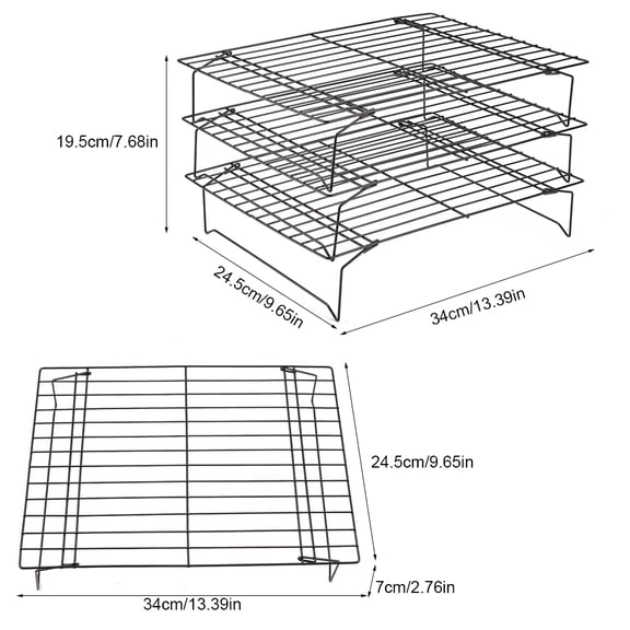 Mavis Laven Nonstick Cooling Rack, Nonstick Cooling Rack Metal, Non- And Kitchen Use For Even Cooling /Cake/Bread Outdoors BBQ