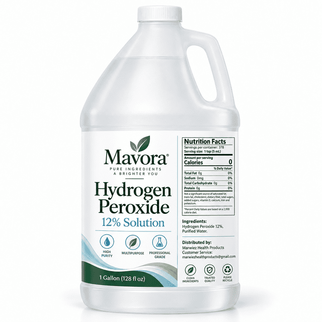 Paroxcide Mavora 12% Hydrogen Peroxide Cleaning Solution, 1 Gallon, 128 fl oz ...