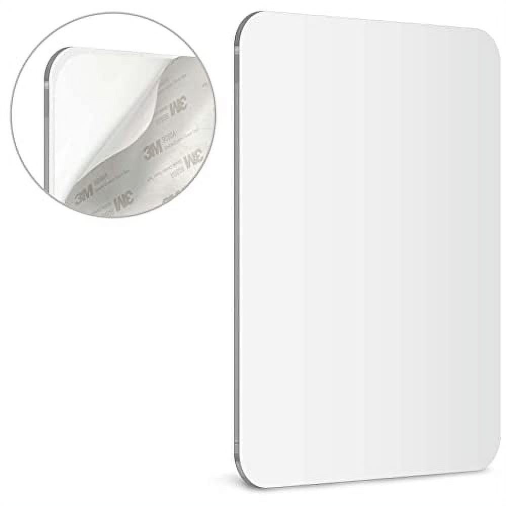7x9in Frameless Acrylic Shaving Mirror with 3M Adhesive
