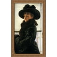 thumbnail image 1 of Mavourneen (Portrait of Kathleen Newton) 24x40 Large Gold Ornate Wood Framed Canvas Art by James Tissot, 1 of 2
