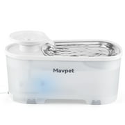 Mavpet 2.5L/84oz Automatic Cat Water Fountain with Wireless Pump, Visible Water Level with 2 Filters