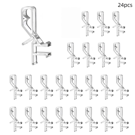 Mavrendel 24-pack Clear Hidden Valance Clips for Blinds, Plastic Blind Valance Clips Replacement, Blind Clips for Valance, Window Valance Retainer Clips for Horizontal Blinds