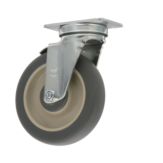 Mavrik 2 3/8 in x 3 5/8 in Swivel Plate Caster w/ Brake and 5 in Wheel