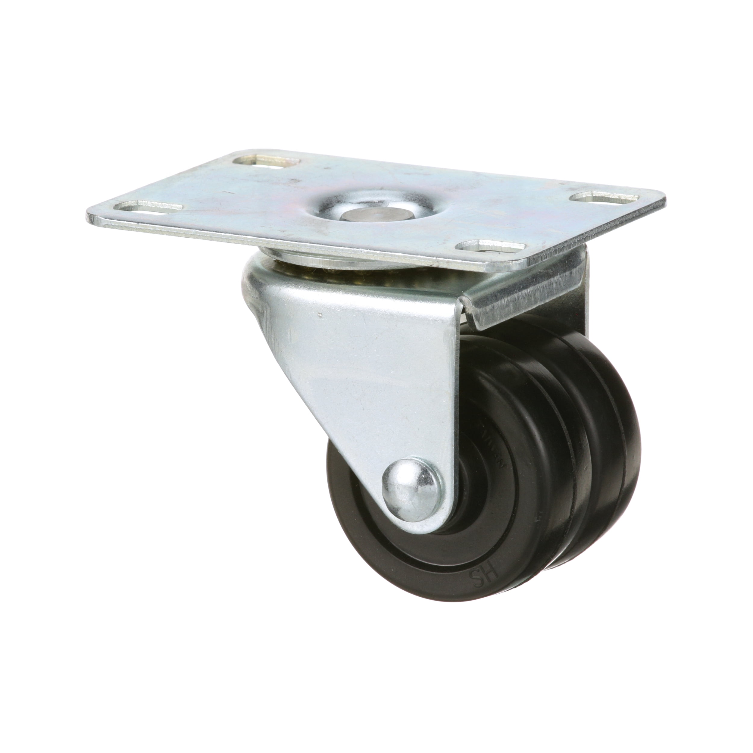 Mavrik Swivel Plate Caster With Dual 2 in Wheel