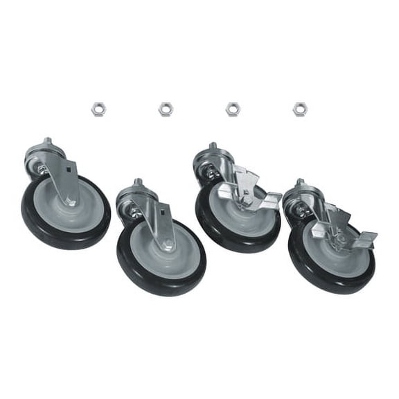 Mavrik 1/2 in Threaded Stem Caster Set with 5 in Wheels