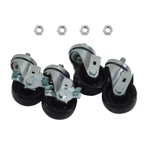 Mavrik 1/2 in Threaded Stem Caster Set with 3 in Wheels