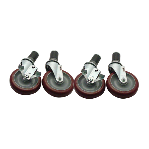 Mavrik Heavy Duty 1 5/8 in Expanding Stem Caster Set with  5 in Wheels