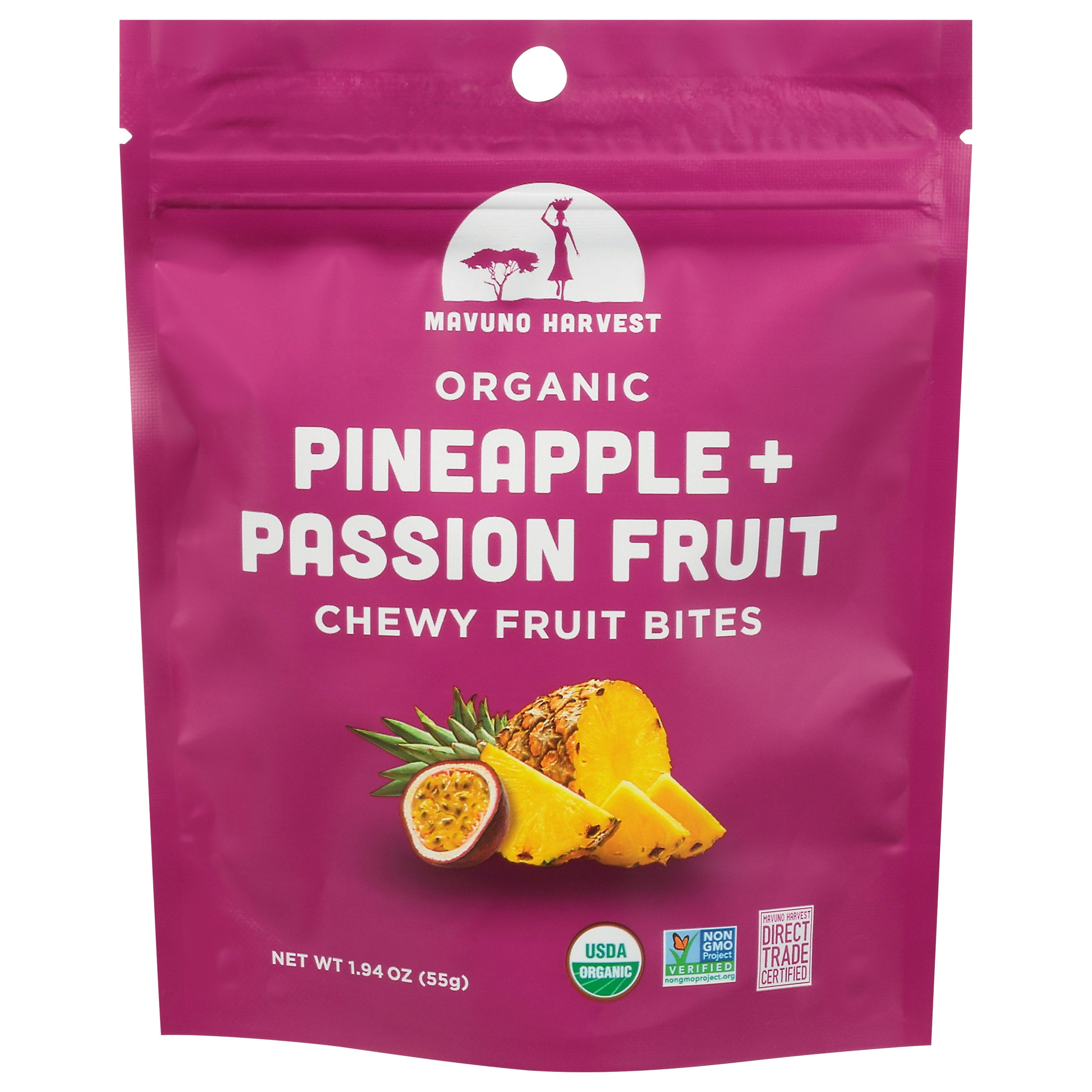 Mavuno Harvest Fruit Bites Pineapple Passion Fruit 1.94 oz (Pack Of 16)