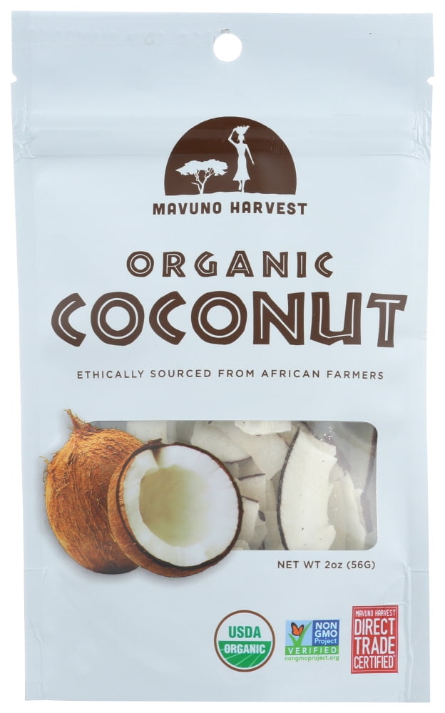 Mavuno Harvest Organic Dried Fruit, Coconut, 2 Oz. Bag