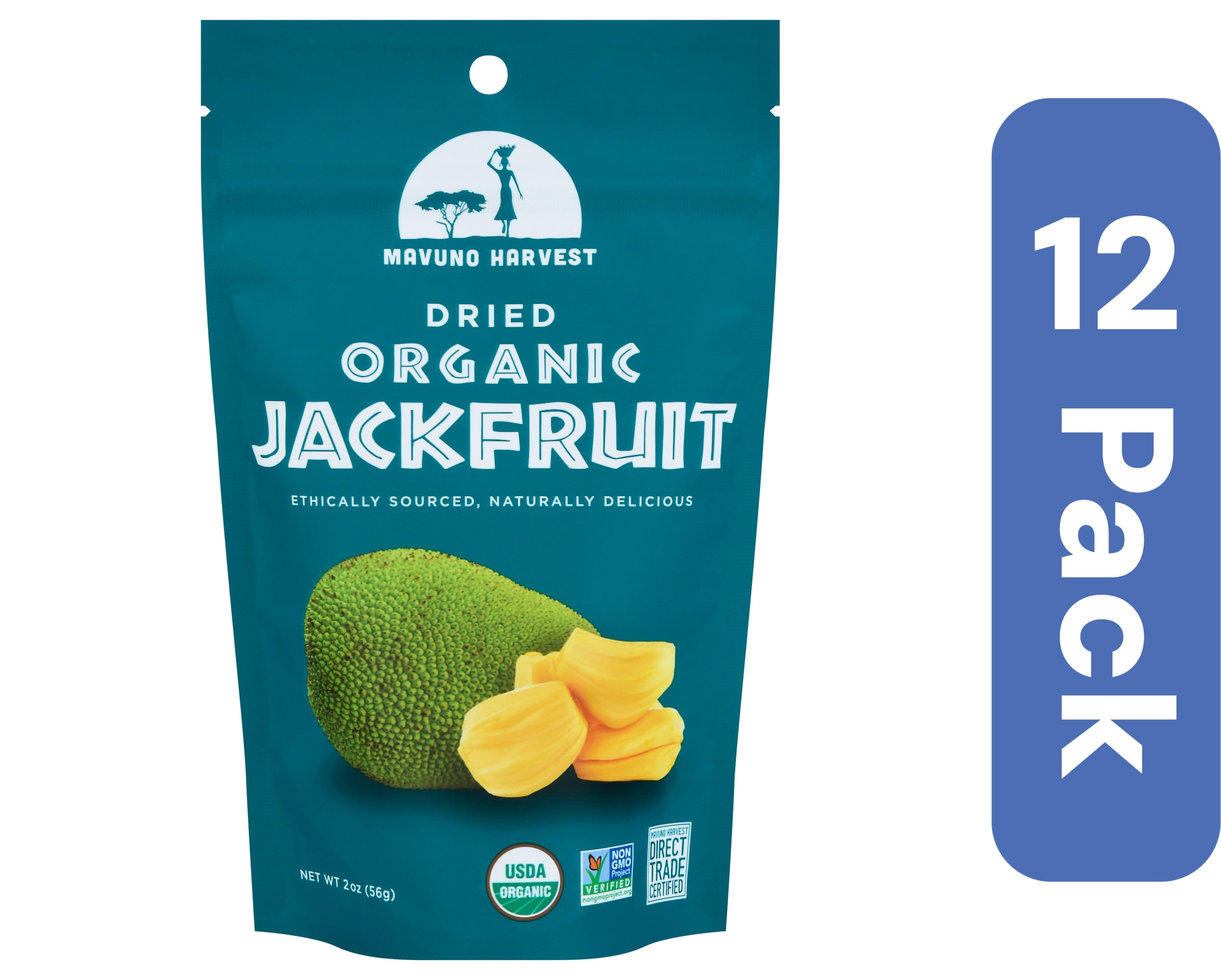 Mavuno Harvest Organic Dried Jackfruit 2 oz (Pack Of 12)