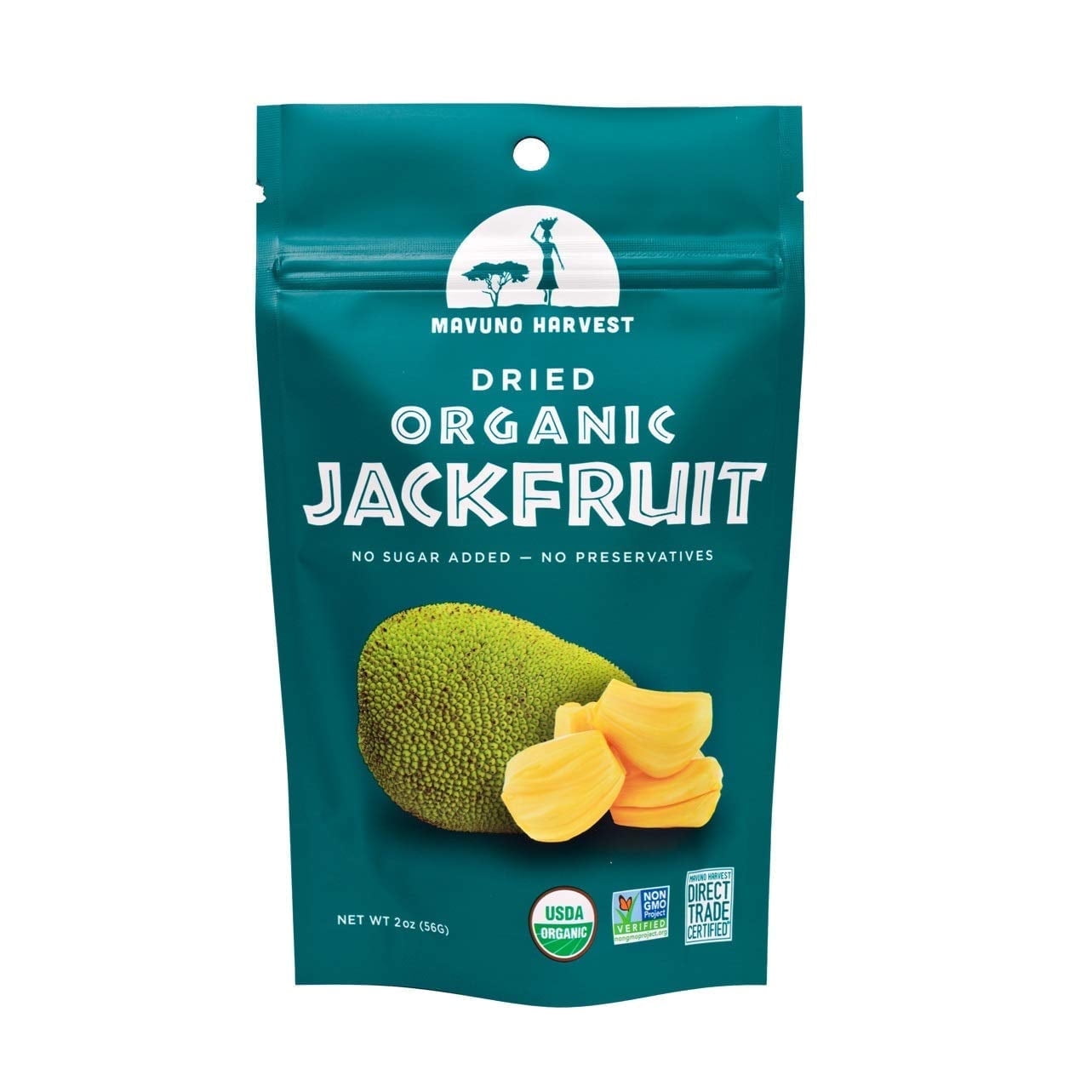 Mavuno Harvest Organic Dried Jackfruit 2 oz Pack of 4