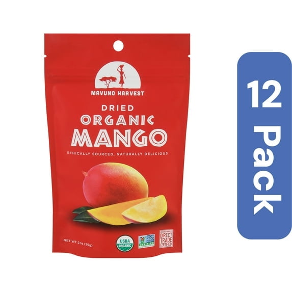 Mavuno Harvest Organic Dried Mango 2 oz (Pack Of 12)