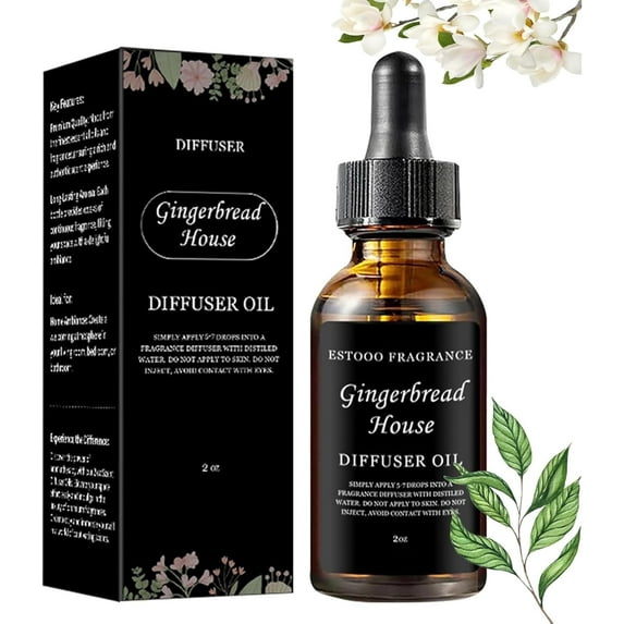 Fragrances, Diffuser Oil, Hotel Collection Diffuser Oil, Essential Oils for Diffusers for Home, Lavender Oil Essential Oils for Car (Gingerbread House)