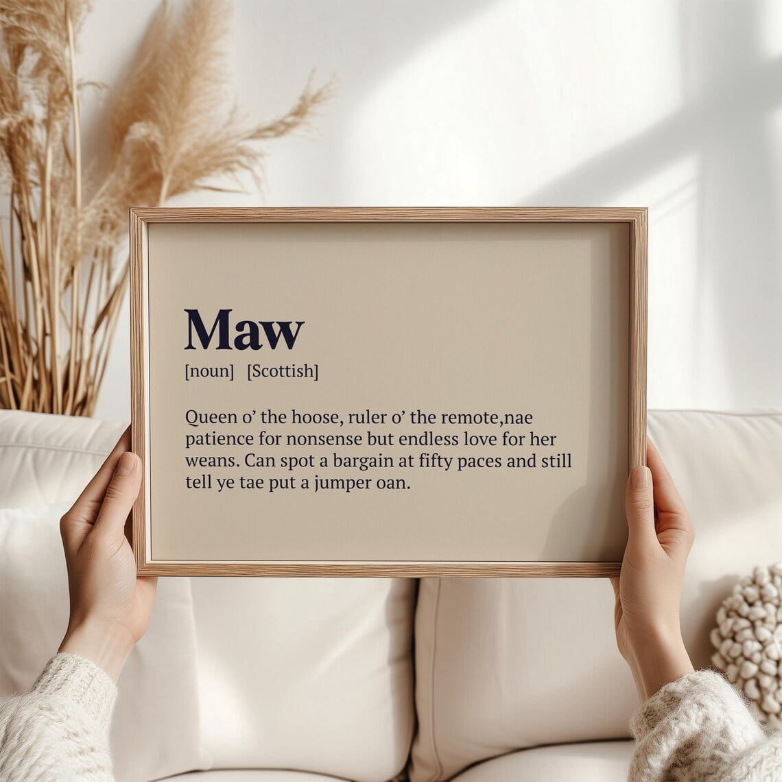 Maw Scottish Definition Wall Art Print, Mum Dialect Home Decor ...