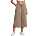 thumbnail image 1 of Mawalde Pants for Women Wide Leg Yoga Pants Casual Summer Cropped Trousers Drawstring Waist Lounge with Pockets Khaki S, 1 of 3