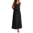 thumbnail image 1 of Mawalde Women'S Vacation Casual Style Sling Seaside Long Skirt Going Out Set 2 Piece Outfits Black L, 1 of 5