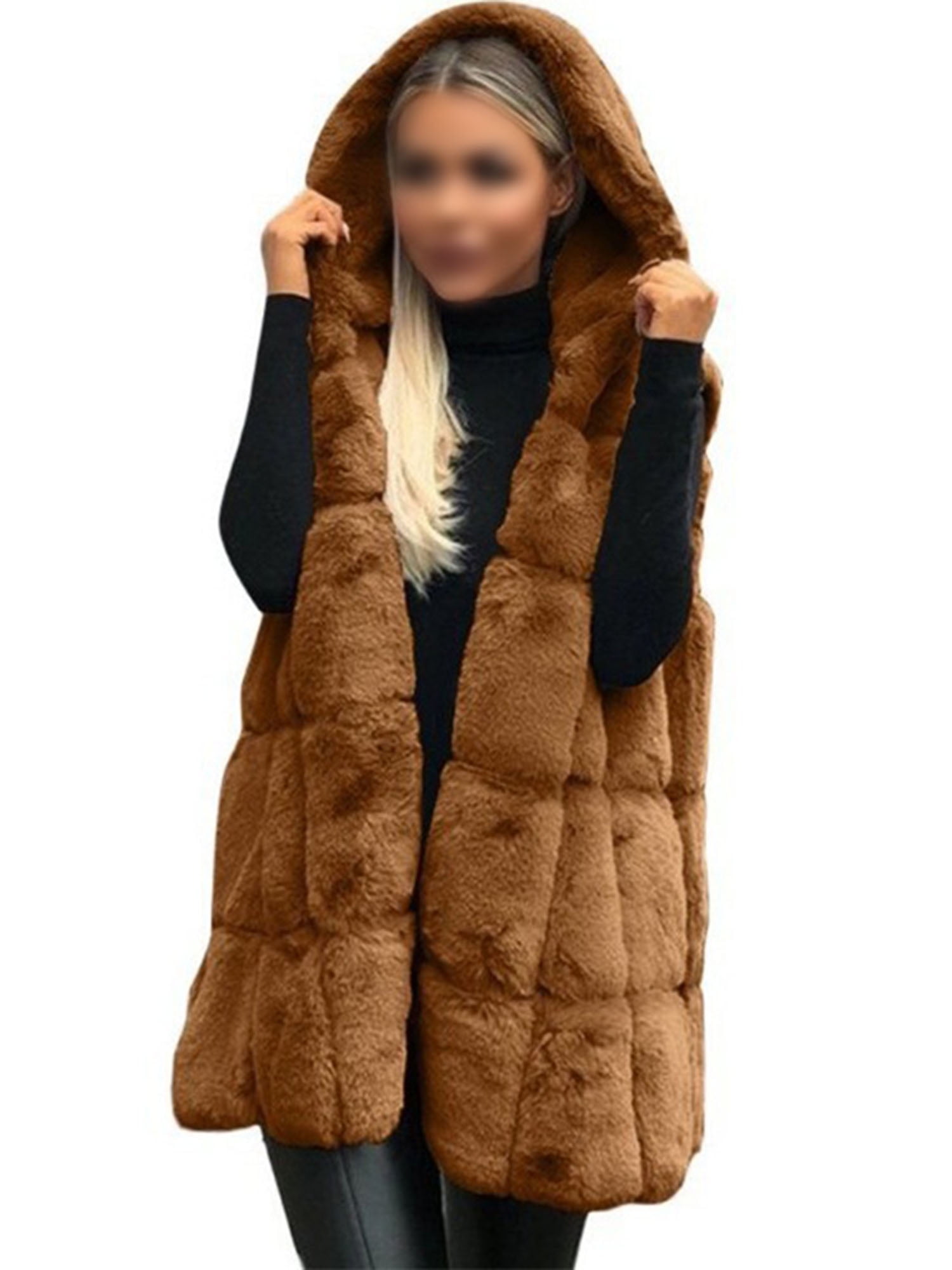 Fur sleeveless cardigan sale