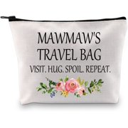 Mawmaw Cosmetic Bag for Grandma Funny Travel Makeup Pouch Toiletry Case Gift for Mawmaw